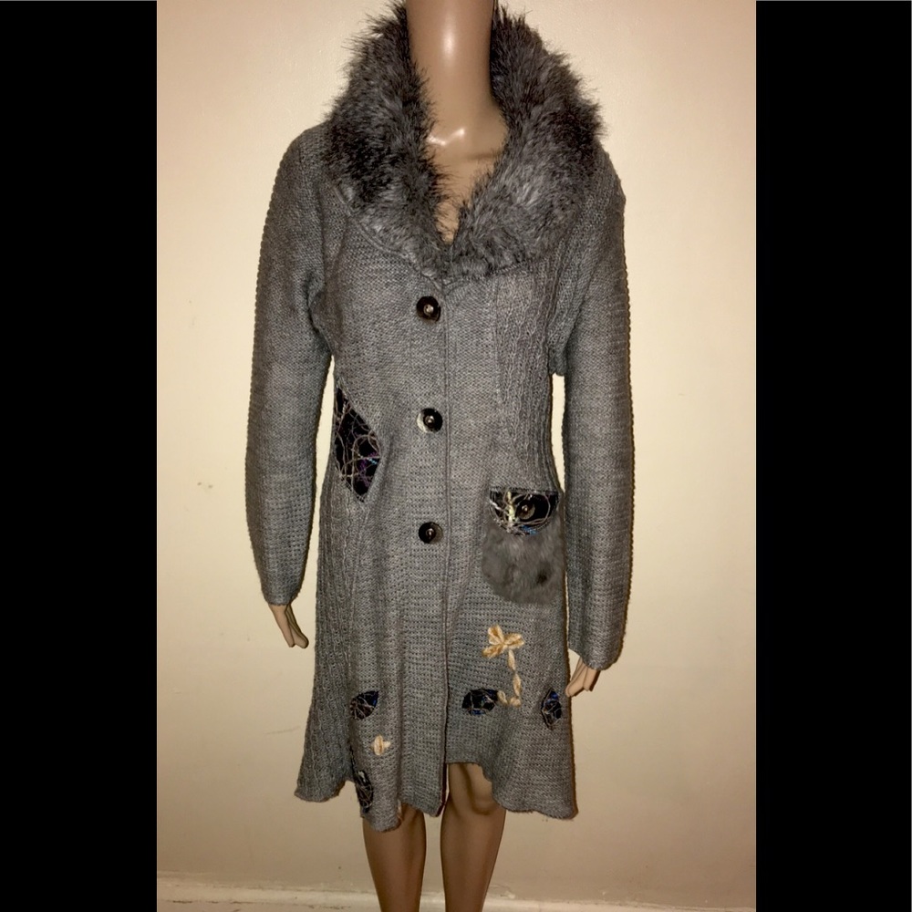Avalon grey long sweater cardigan